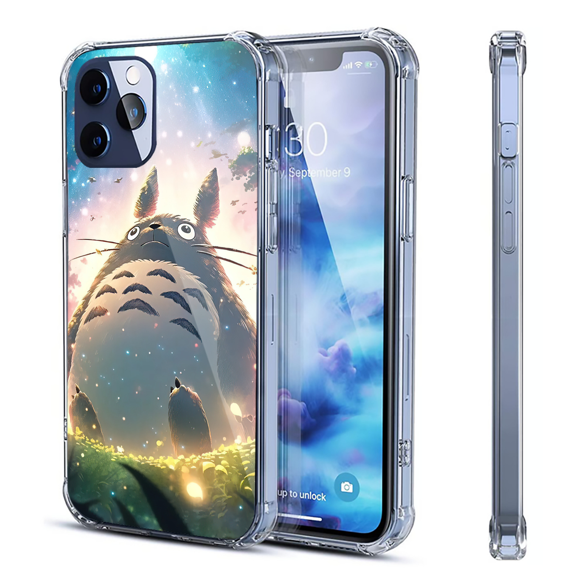 （画像用） となりのトトロ 草壁メイ 草壁サツキ My Neighbor Totoro Satsuki Kusakabe Mei Kusakabe 【iPhone 12シリーズ対応】透明スマホケース（クリアソフトケース）
